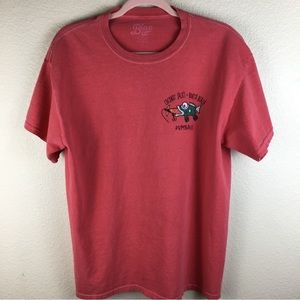 Blue84 Women's Coral Color Short Sleeve Tee Fish Graphic Size L